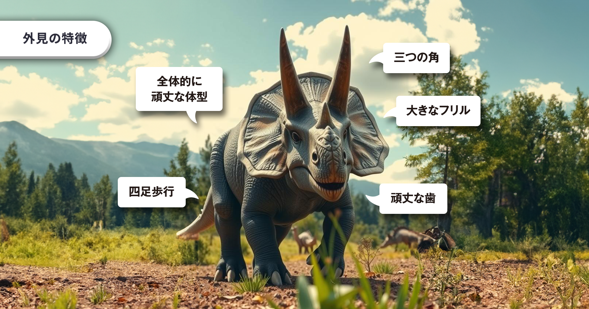 トリケラトプス外見の特徴