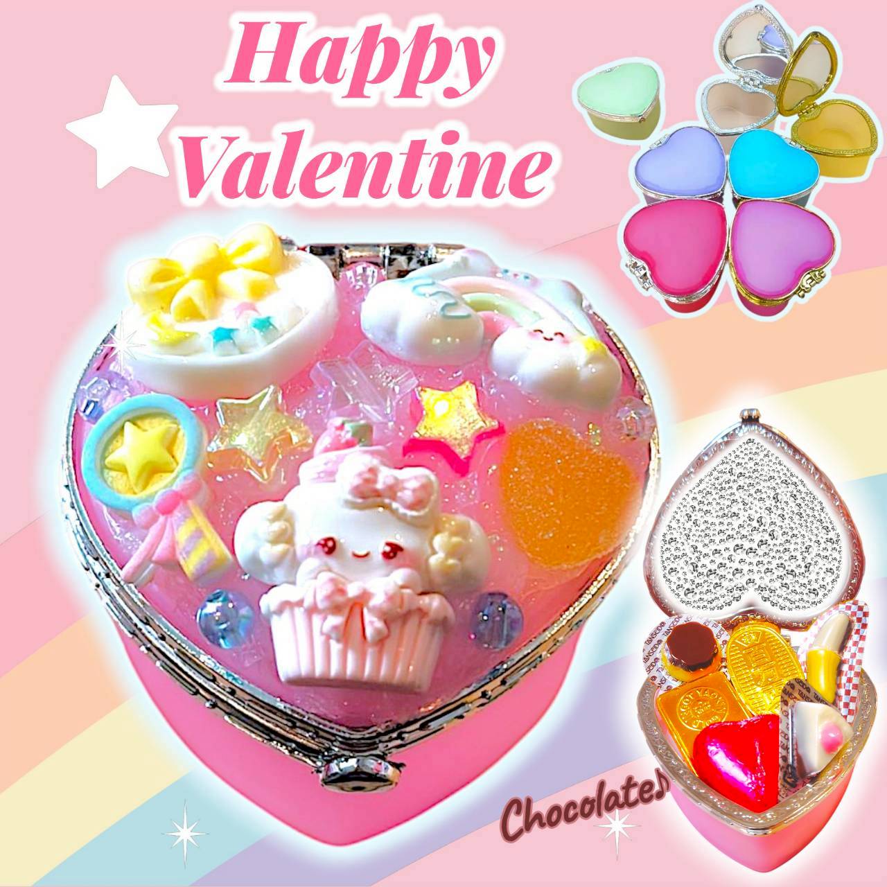 【2月11日　墨田区】ハートミラーBOXのキラキラクリームデコ！