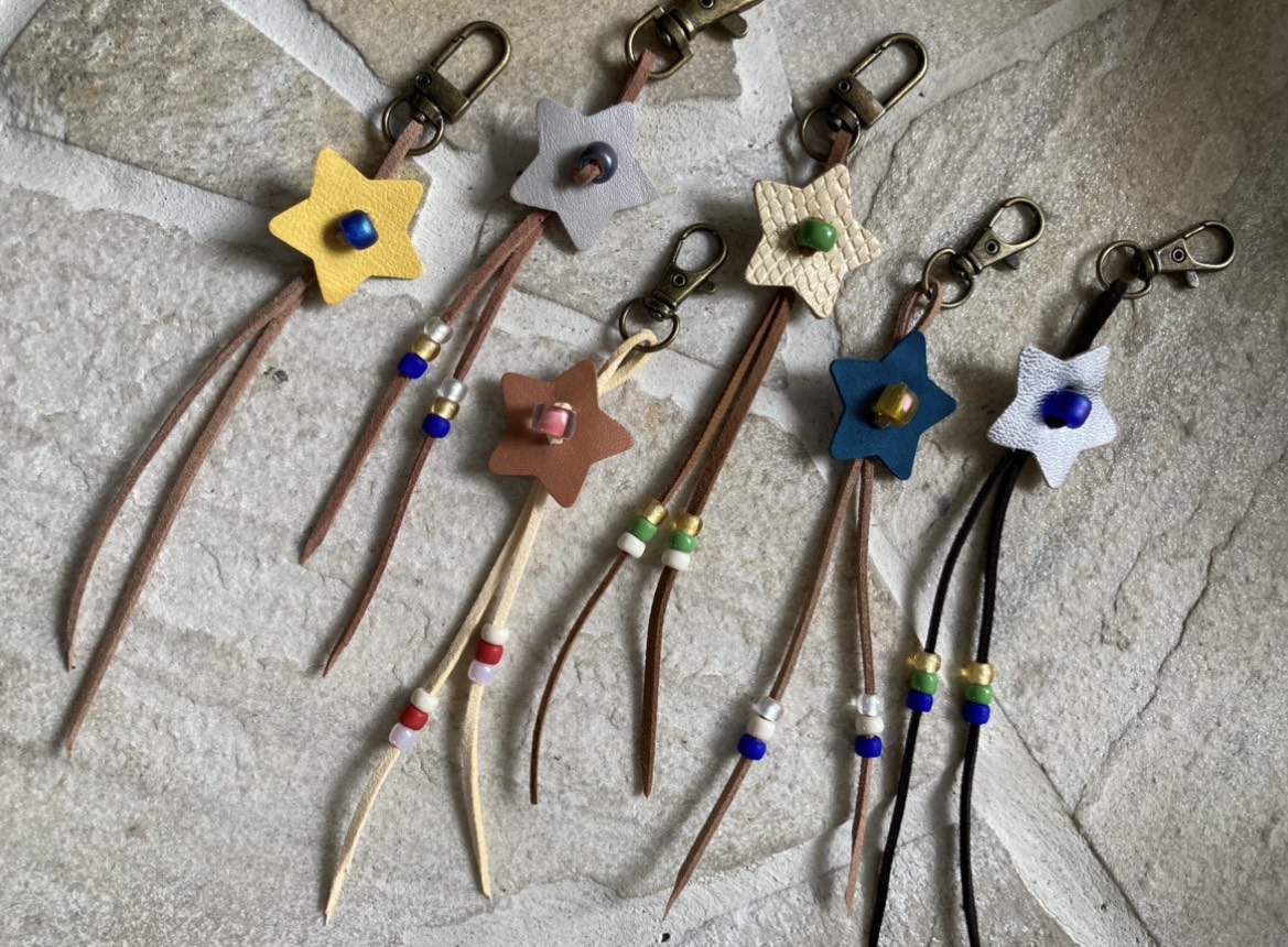 【3月15日　相模原市南区】本革とビーズでつくる星型チャーム
